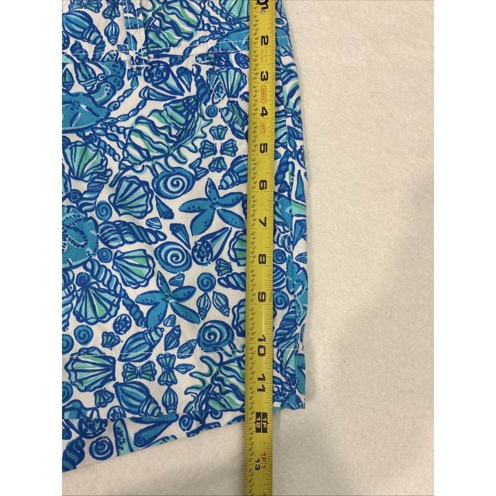 Lilly Pulitzer Women's 00 Callahan Shorts Nautical Sailors Valentine Blue Print - Picture 8 of 10
